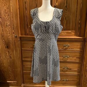 John Miller dress black white print 12